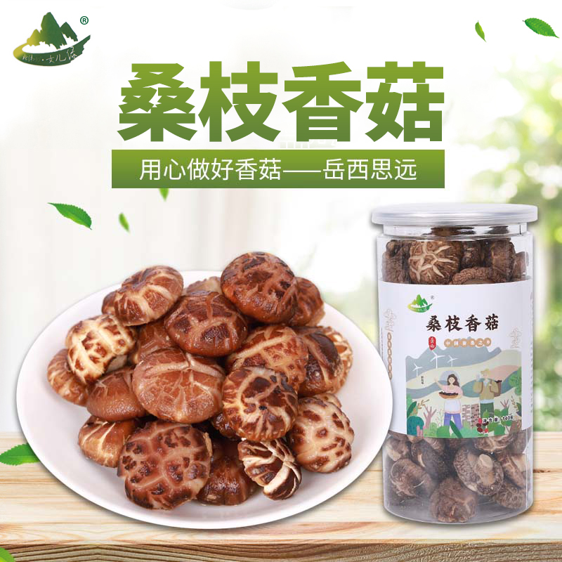 桑枝香菇花菇140克罐装干货