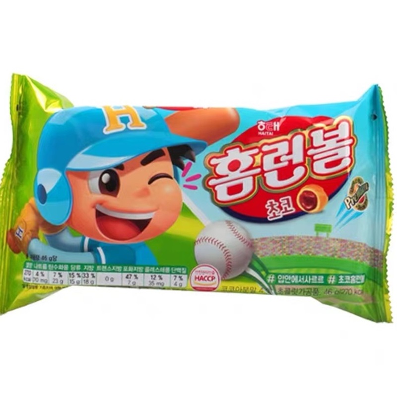 海太本垒打巧克力46g해태 홈런볼 초코