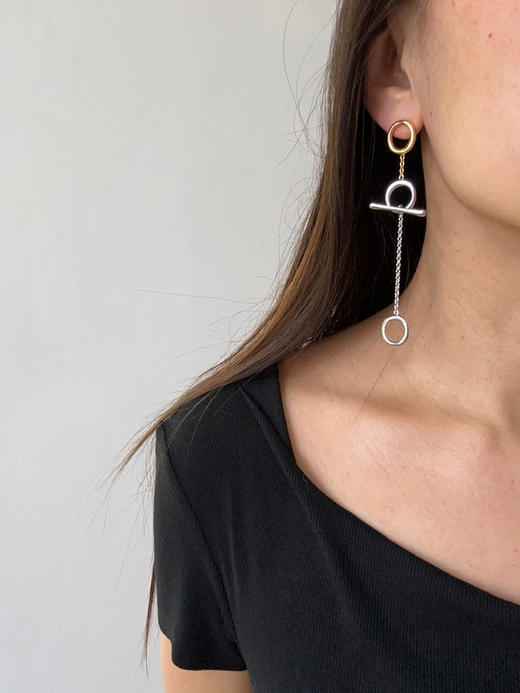J.HARDYMENT | Medium T-Bar Link earrings [耳环 4色] 商品图0