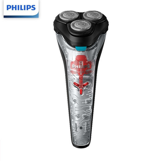 【品牌直发】飞利浦PHILIPS电动剃须刀男士刮胡刀进口三刀头干湿双剃 S1108/02 全身水洗 透明机身 商品图0