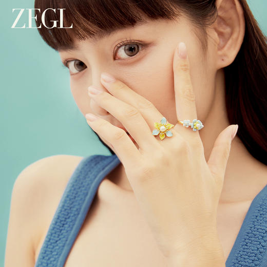 ZEGL设计师秘密花园系列花朵戒指女小众设计高级感指环时尚食指戒 商品图1