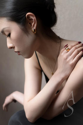 Sophie Buhai  纯银/镀金u型Hinged铃铛耳环（一对）