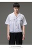 PINLI品立夏季新款男士古巴领短袖衬衫宽松纯色休闲衬衣上衣B232113060 商品缩略图1
