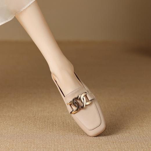 ZHR半拖女2023新款包头拖鞋心形饰扣平底穆勒拖软底轻便休闲凉拖 商品图6