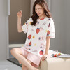 洁丽雅春夏新品女士家居服涤棉圆短袖短裤套装可外穿睡衣女 商品缩略图2