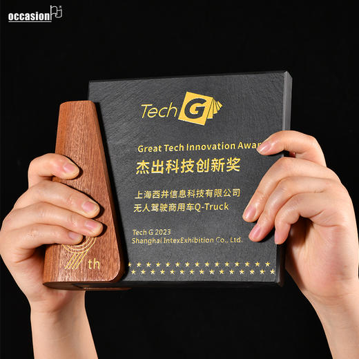 彩印水晶奖杯定制奖牌定做榉木实木经销代理加盟商授权牌荣誉摆件 商品图6