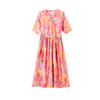 简约时尚，气质温柔圆领收腰显瘦休闲舒适花色连衣裙HR-WJ83019 商品缩略图4
