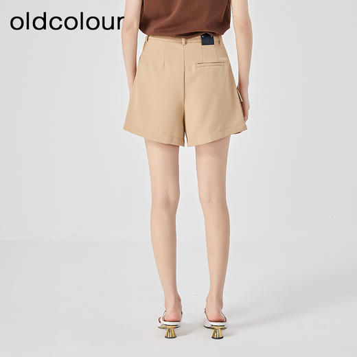 oldcolour2023夏季新款休闲通勤高腰直筒显瘦西装短裤女O24071458 商品图4