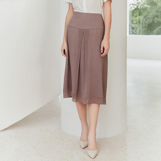 【桑蚕丝半裙】23年夏季新品女士100%桑蚕丝半身裙内搭衬布半裙 商品图3