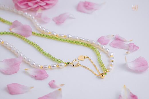 三生石“双向奔赴”彩宝米珠双层设计项链 商品图6