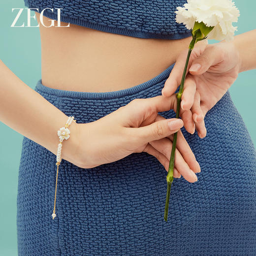 ZEGL设计师秘密花园系列花朵手链女款轻奢小众精致2023年新款手饰 商品图3