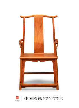 红桥红  家具严选  缅甸花梨(大果紫檀）  【素面高靠背四出头官帽椅】