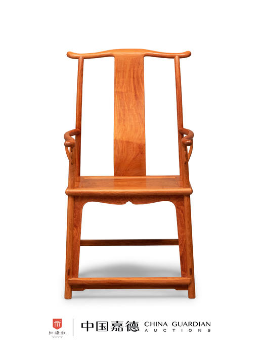 红桥红  家具严选  缅甸花梨(大果紫檀）  【素面高靠背四出头官帽椅】 商品图0