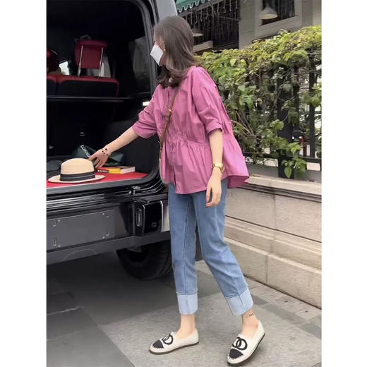 夏季女装盐系穿搭微胖港味御姐炸街轻熟风上衣感短袖两件套装HYS-9181 商品图1