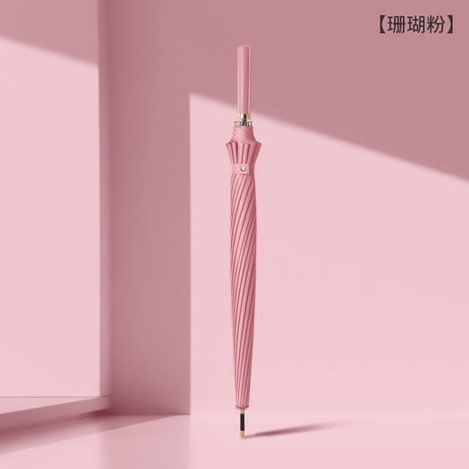 【加大伞面！24k抗风暴雨伞】日系24骨长柄雨伞，加大不湿身，三层防雨，皮质手柄，符合人体工学，久持不累，方便出门携带，大号双人加固直杆伞男女 商品图8