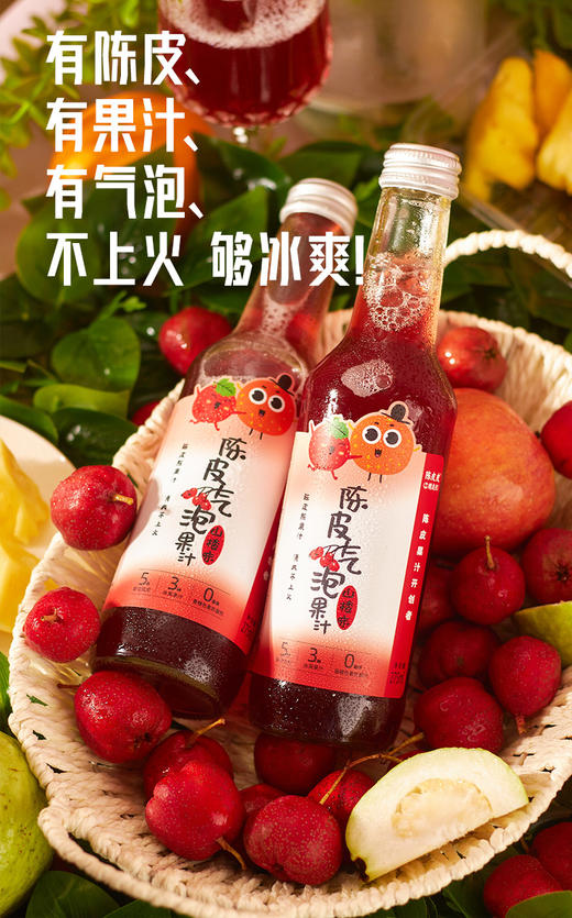 【饮品】陈皮气泡果汁 山楂味 陈皮汽水 商品图0