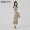 oldcolour2023夏季新款气质温柔V领收腰长款碎花连衣裙O24101410 商品缩略图2
