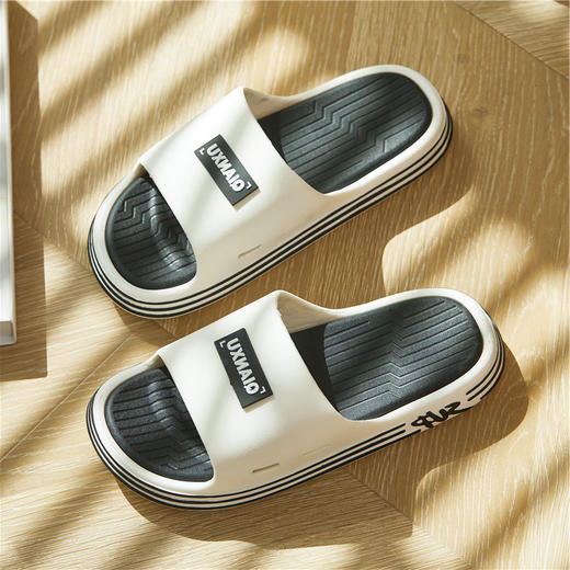 「四款配色！双拼色设计」厚底拖鞋女 夏季新款简约ins风室内耐滑情侣款家居男士凉拖鞋 商品图1