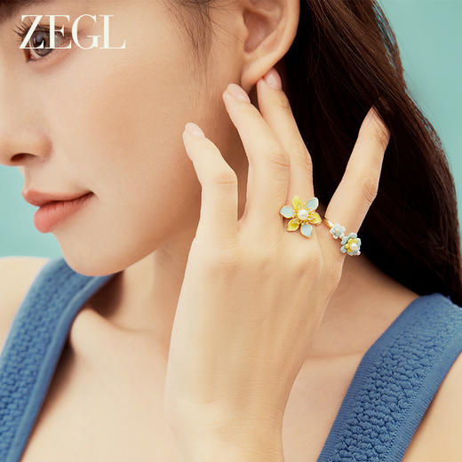 ZEGL设计师秘密花园系列花朵戒指女小众设计高级感指环时尚食指戒 商品图2