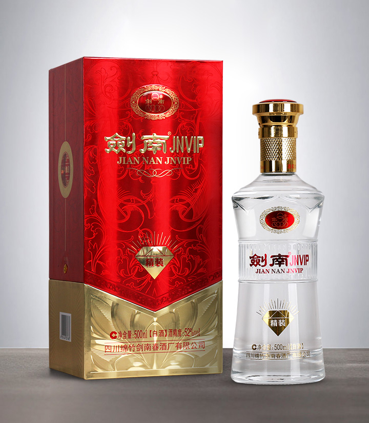 剑南春剑南JNVIP精装52度浓香型纯粮白酒 500mL/瓶