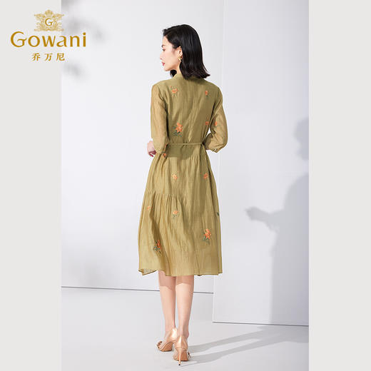Gowani乔万尼2023夏季新品真丝连衣裙优雅气质设计款ET2E249403 商品图4