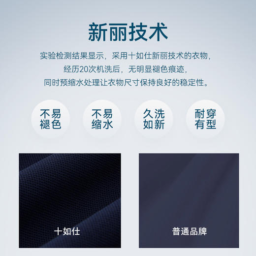 十如仕撞色领汗无痕抗污短袖T恤-T11-01 商品图4