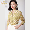 乔万尼真丝衬衫V领设计气质职场波点桑蚕丝上衣ET2C247 商品缩略图3