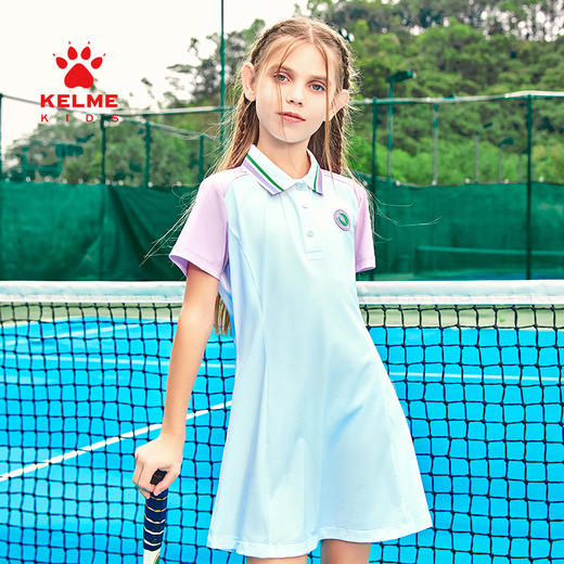 KELME卡尔美针织连衣裙年翻领网球运动公主裙 商品图3