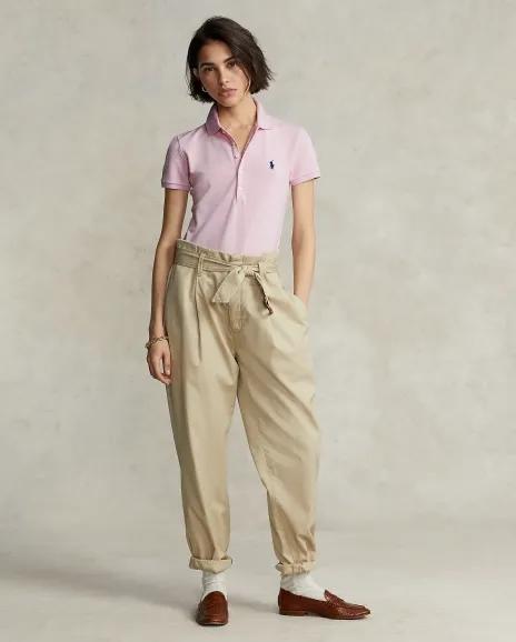 清冷感polo衫。r家小标刺绣粒扣设计慵懒显瘦翻领polo衫女J051630 商品图9