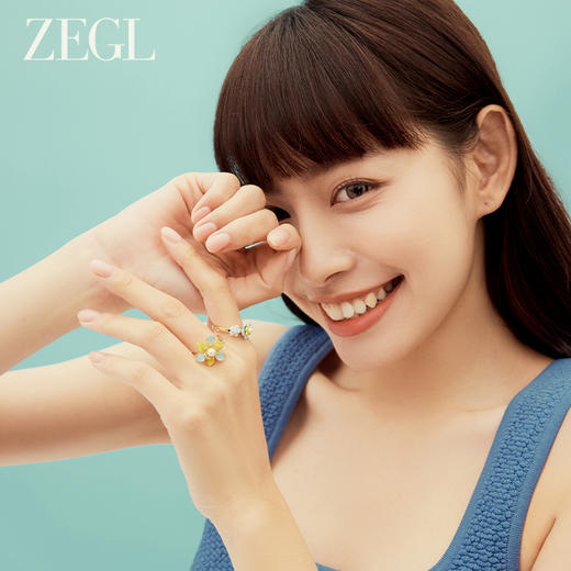 ZEGL设计师秘密花园系列花朵戒指女小众设计高级感指环时尚食指戒 商品图3