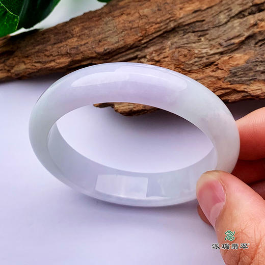 派瑞翡翠 翡翠手镯 糯种 浅紫 商品图4
