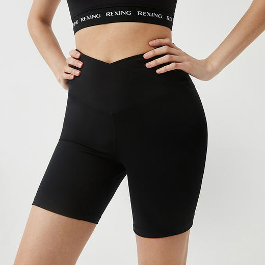 交叉腰头马卡龙色骑行短裤 商品图5