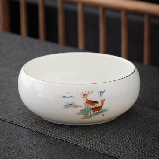 【典雅描金 瓷质细腻】珍瓷窑 羊脂玉描金 白瓷茶具礼盒 礼盒装 商品图5