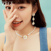 ZEGL设计师秘密花园系列花朵人造珍珠项链女轻奢小众高级感锁骨链 商品缩略图3