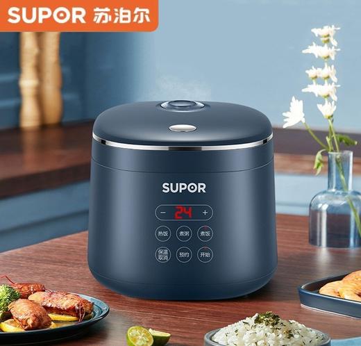 苏泊尔（SUPOR）电饭煲2L小型2-3人家用多功能不粘小容量宿舍单人煮粥热饭电饭锅智能预约小功率 SF20FC45 商品图0