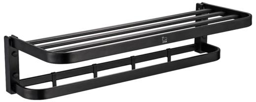 WGJ06H/挂件套装/浴巾架+双杆+三角篮2+纸巾架+厕刷架/黑色 商品图5