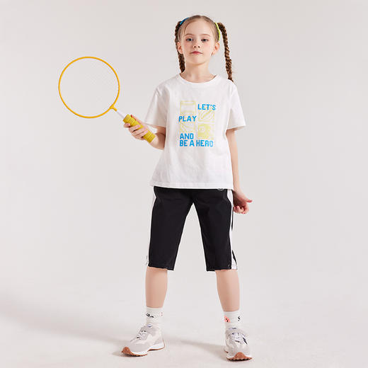 【多美乐】【超吸湿排汗 速干】龙之涵 中大童吸湿排汗撞边七分短裤 23年夏季新款休闲运动裤 婴幼儿A类标准 商品图10