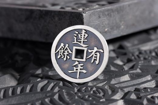 矩德泉坊 纯银手作   连年有余背执莲童子（2.9厘米版）615 商品图3