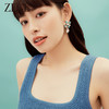 ZEGL设计师秘密花园系列粉色花朵耳环女小众设计感耳钉银针耳饰品 商品缩略图2