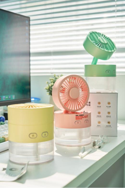 【应季好物】桌面喷雾加湿器usb水雾折叠便携二合一小型风扇 商品图5