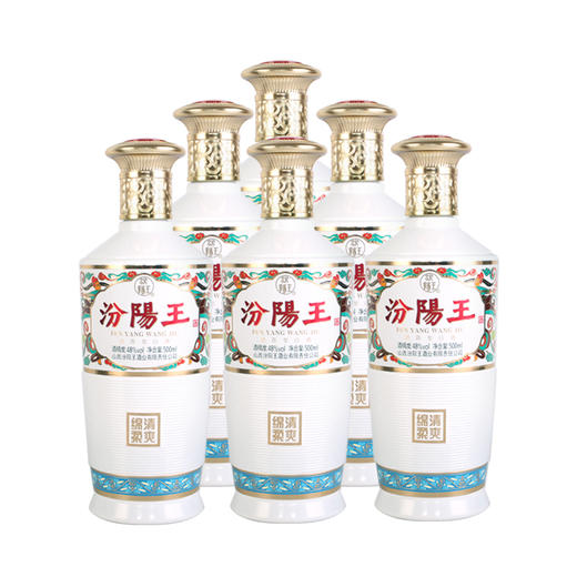 汾阳王48度白瓷 清爽绵柔500ml*6瓶装清香型白酒纯粮酿造商务团圆 商品图2
