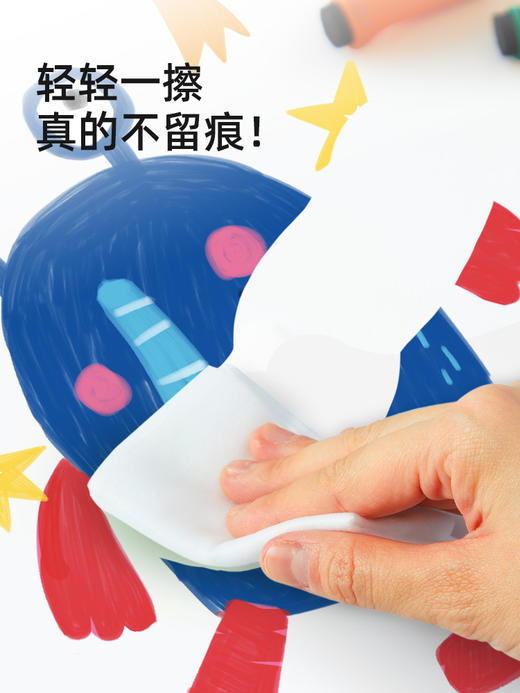 mideer弥鹿儿童创想白板笔水性可擦笔儿童写字板黑板画画板笔丝滑大容量彩色水彩笔漂浮笔8色多色儿童记号笔 商品图1