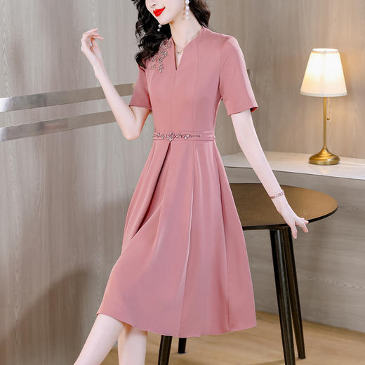 AHM yhfs7563新款妈妈装时尚洋气优雅连衣裙 商品图2