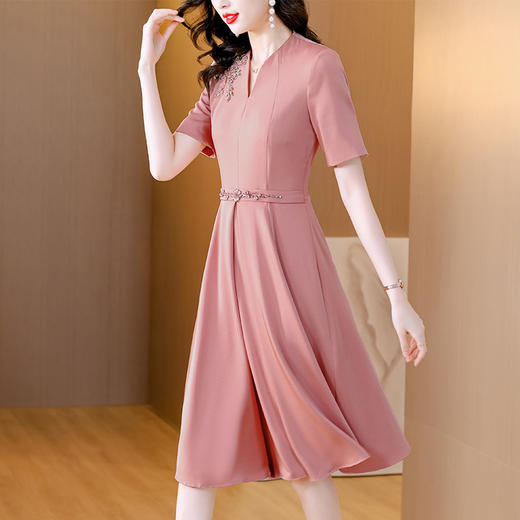 AHM yhfs7563新款妈妈装时尚洋气优雅连衣裙 商品图3