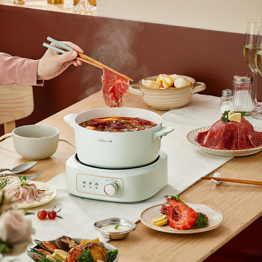 【小程序】小熊电热火锅 DHG-D25G2 浅绿色 430蒸笼 商品图5