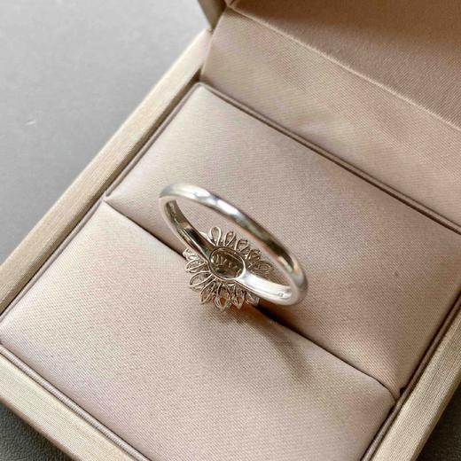 高冰种黄翡芬达色翡翠戒指18k白金钻石镶嵌 商品图5