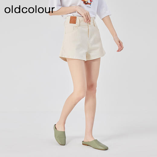 oldcolour2023夏新款高腰气质显瘦百搭直筒牛仔短裤女O24111426 商品图3