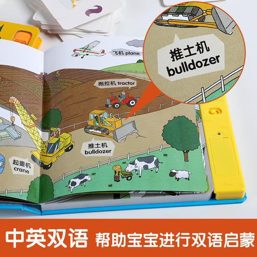 宝宝点读认知发声书礼盒  2册书+识字卡 商品图2