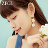 ZEGL设计师秘密花园系列长款花朵耳环女耳钉小众设计感高级耳饰品 商品缩略图2