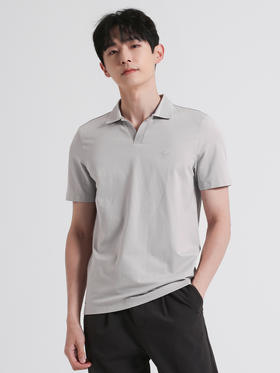 callisto浅灰色棉混纺T恤 SSTSS088C